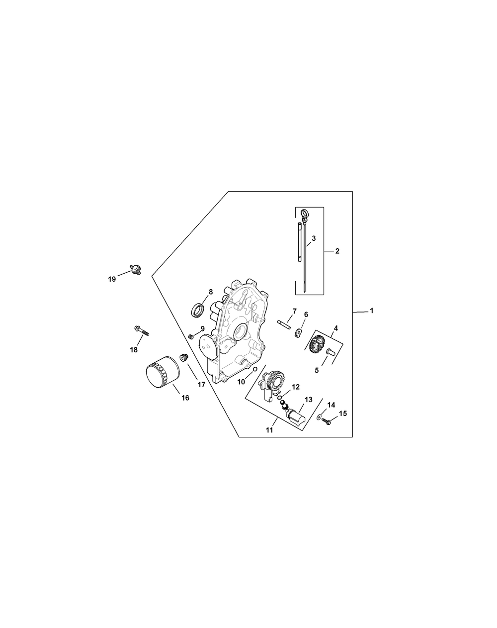 Kohler Efi Engine - Oil Pan And Lubrication Diagram and Parts List for 46G 4X4-EFI-1G202Z-1G313Z-37BMD710 Cub Cadet Lawn Tractor Accessories